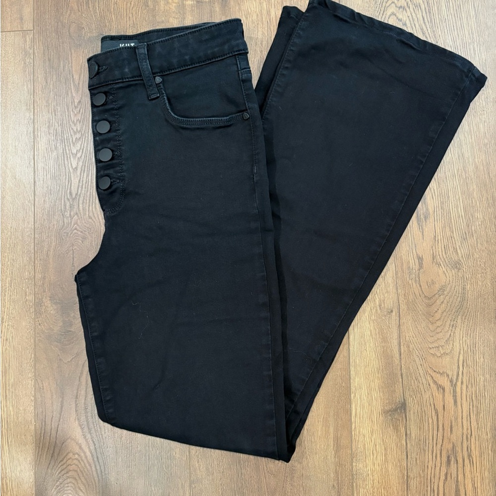 Kut from the Kloth Black Flare Wide Leg Denim